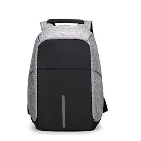 1208 Smart Grey Laptop Backpack with USB Plug Charging Port