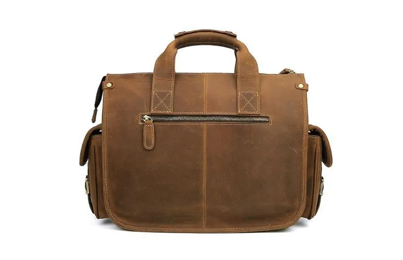 13 Inch Rustic Brown Leather Laptop Bags for Women