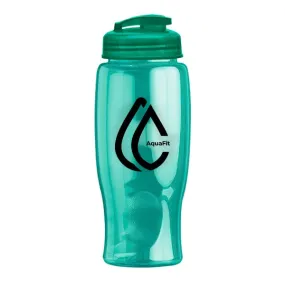 27 Oz. Poly-Pure Transparent Bottle - Flip Lid (Q143722)