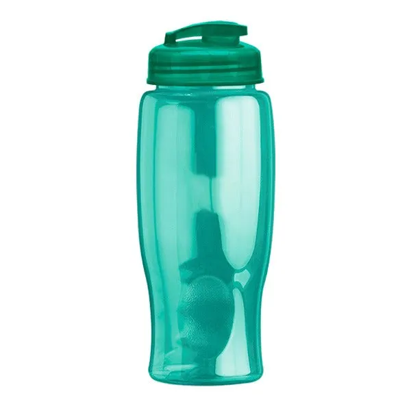 27 Oz. Poly-Pure Transparent Bottle - Flip Lid (Q143722)