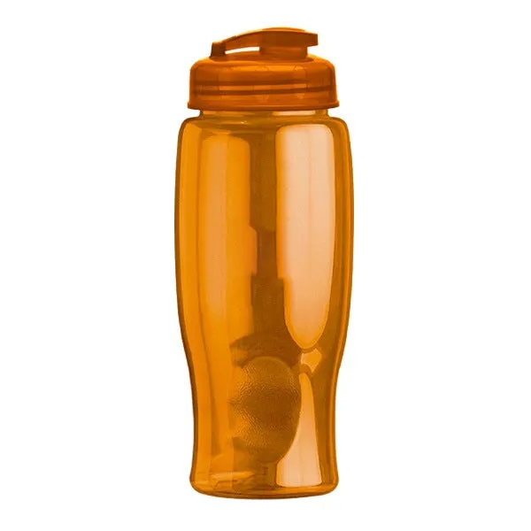 27 Oz. Poly-Pure Transparent Bottle - Flip Lid (Q143722)