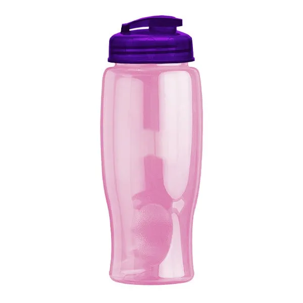 27 Oz. Poly-Pure Transparent Bottle - Flip Lid (Q143722)