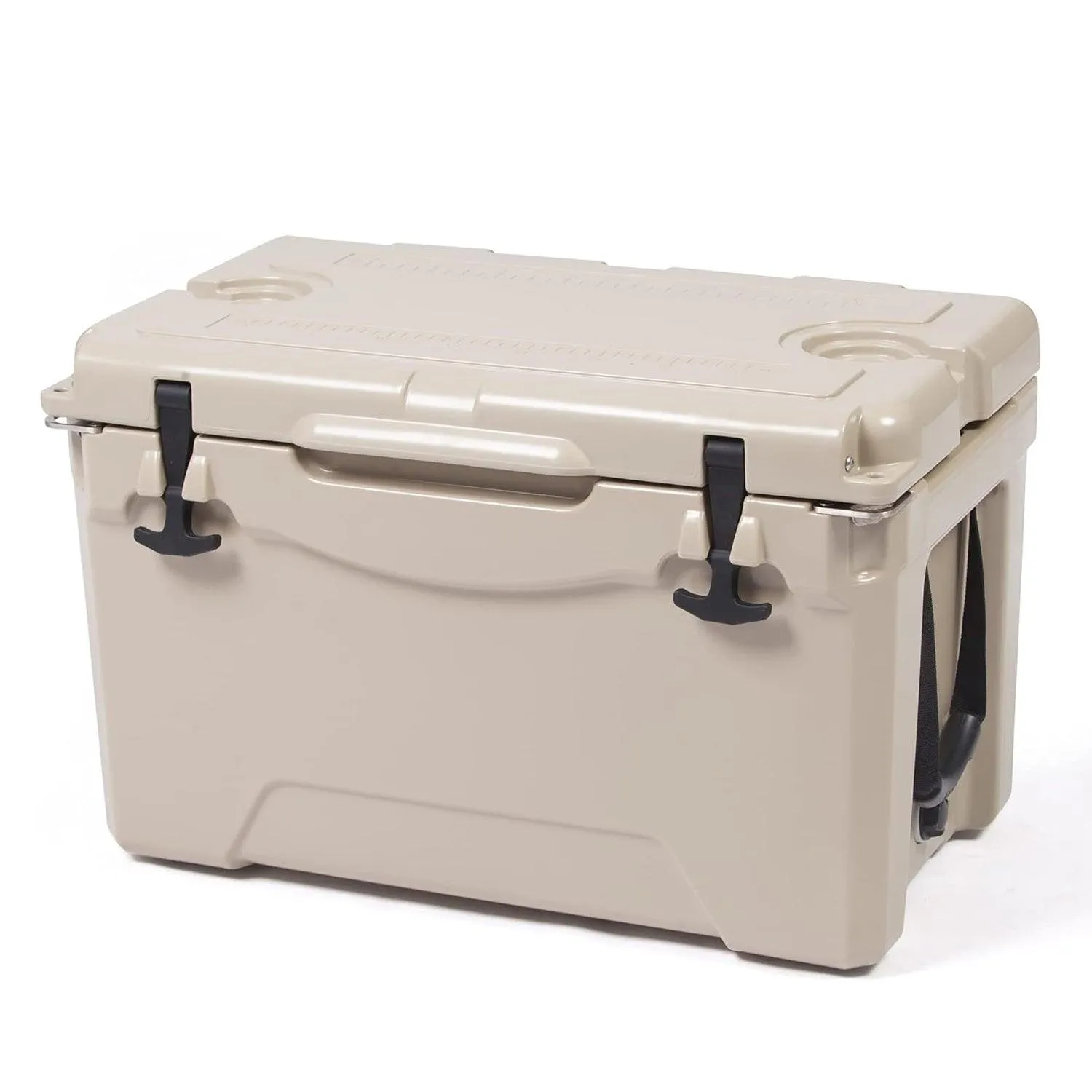 35QT Rotomolded Insulated Ice Cooler 3-5 Days Ice Chest with Built-in Fish Ruler, Bottle Opener, Cup Holder