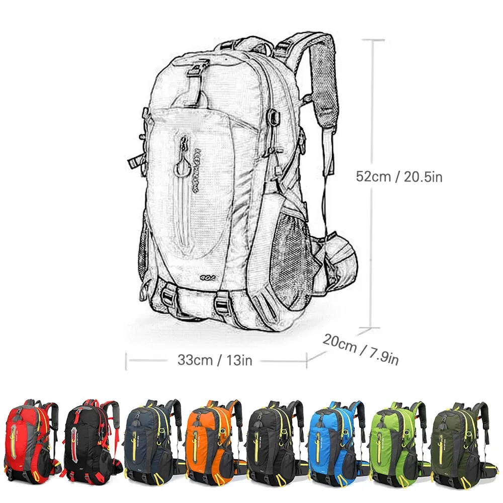 40L Outdoor Sports Bag Waterproof Climbing Backpack Rucksack Travel Backpack Camping Hiking Backpack Women Trekking Bag