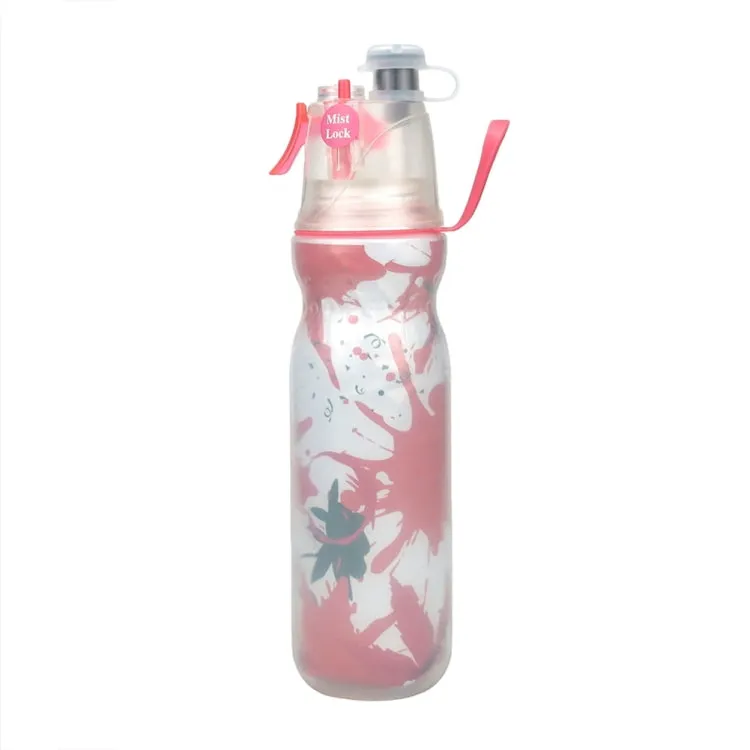 470ml Summer Outdoor Sports Training Spray Cooling Water Cup, Color: Splash Ink 3-layers