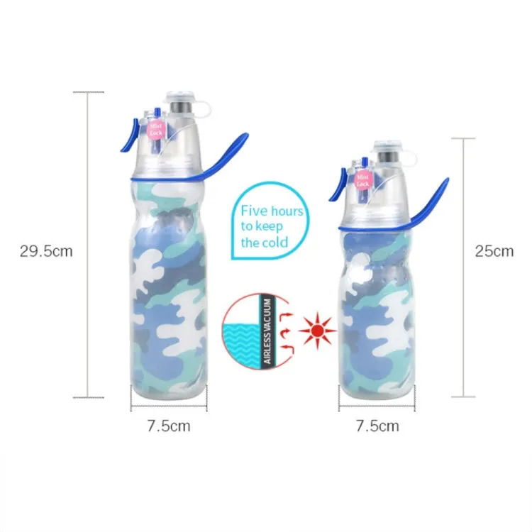 470ml Summer Outdoor Sports Training Spray Cooling Water Cup, Color: Splash Ink 3-layers