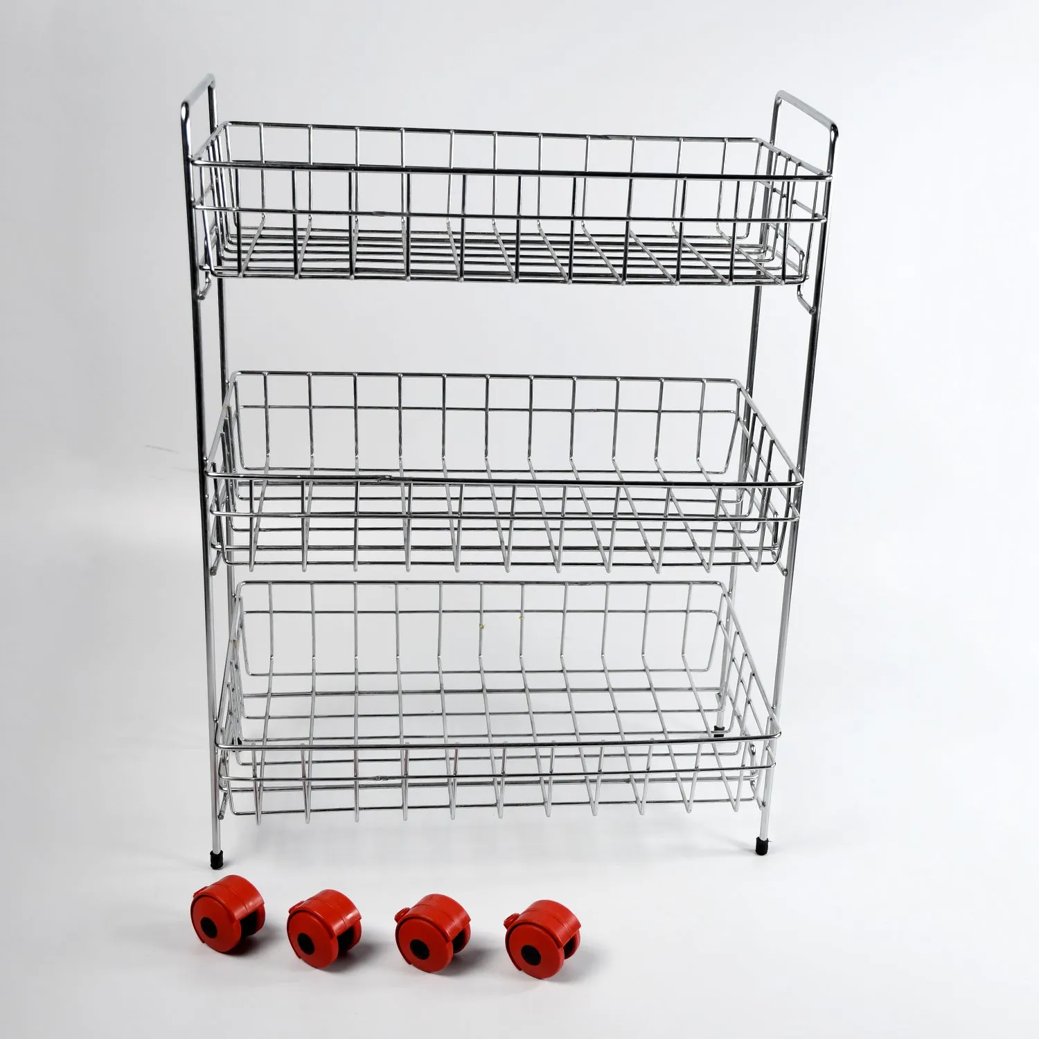 5360 Stainless Steel Fruit & Vegetable Stand Kitchen Trolley 3 TIER KITCHEN TROLLEY  /  Fruit Basket  /  Vegetable Stand for Storage  /  Onion potato rack for kitchen  /  Vegetable rack for kitchen