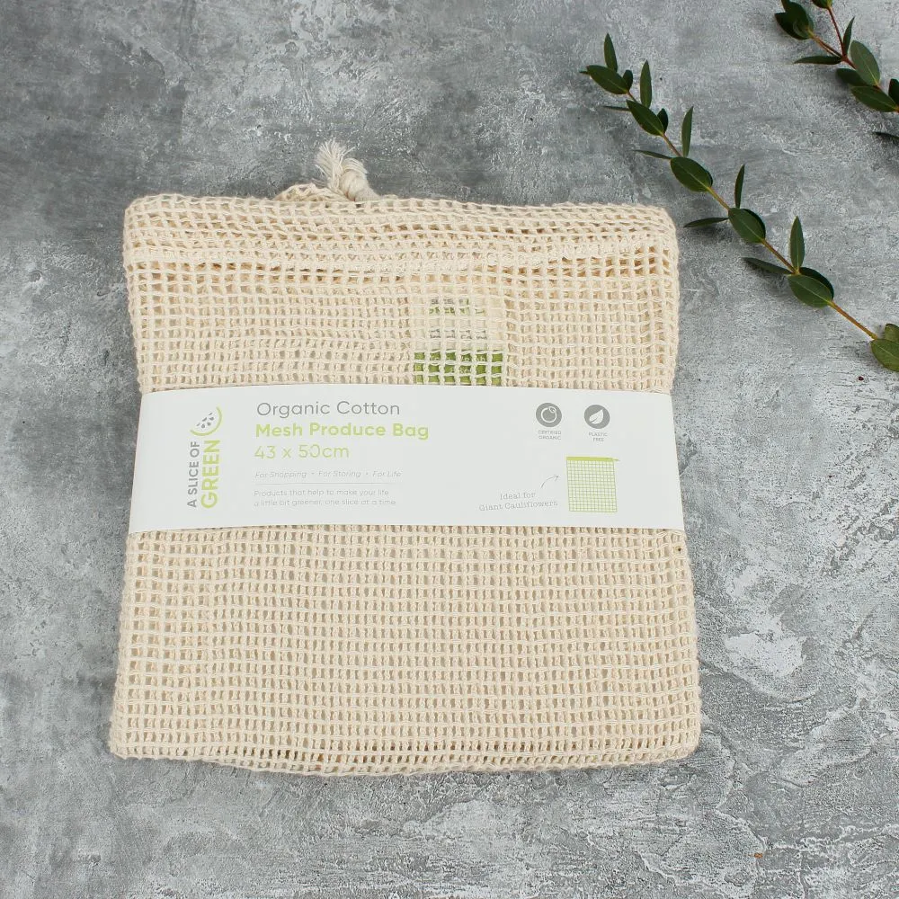 A Slice Of Green Organic Cotton Mesh Produce Bag - Extra Large