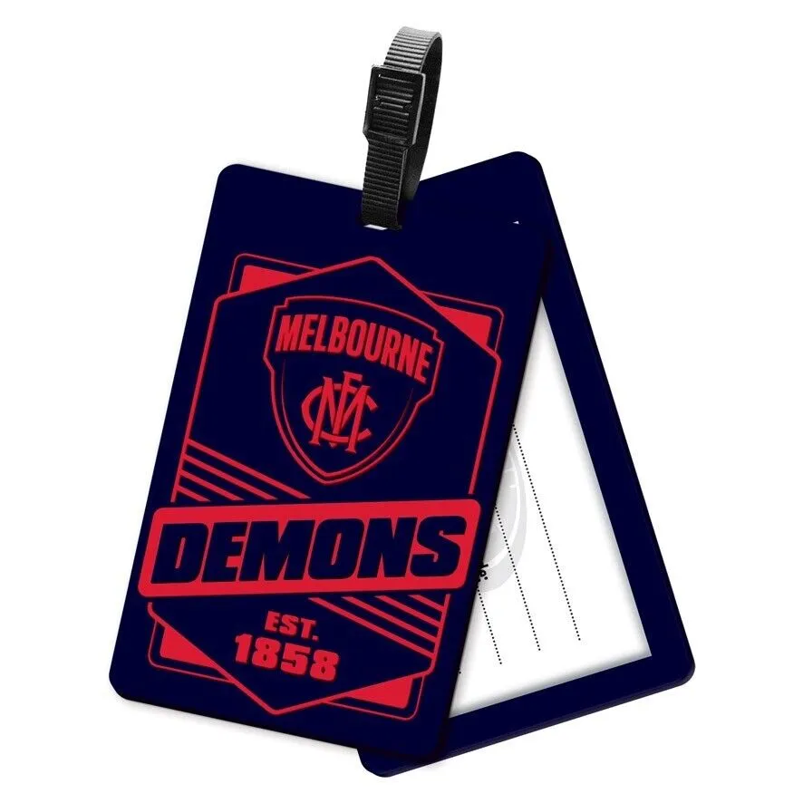 AFL Rubber Bag Tag - Melbourne Demons - School Travel Work