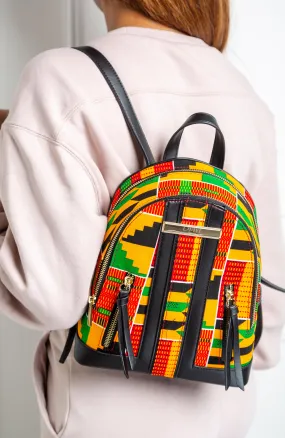 African Print Women Backpack - Stylish African Kente Backpack - KENYA