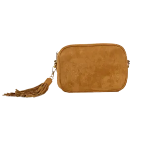 Ahdorned Vegan Suede Tassel Bag - Tobacco