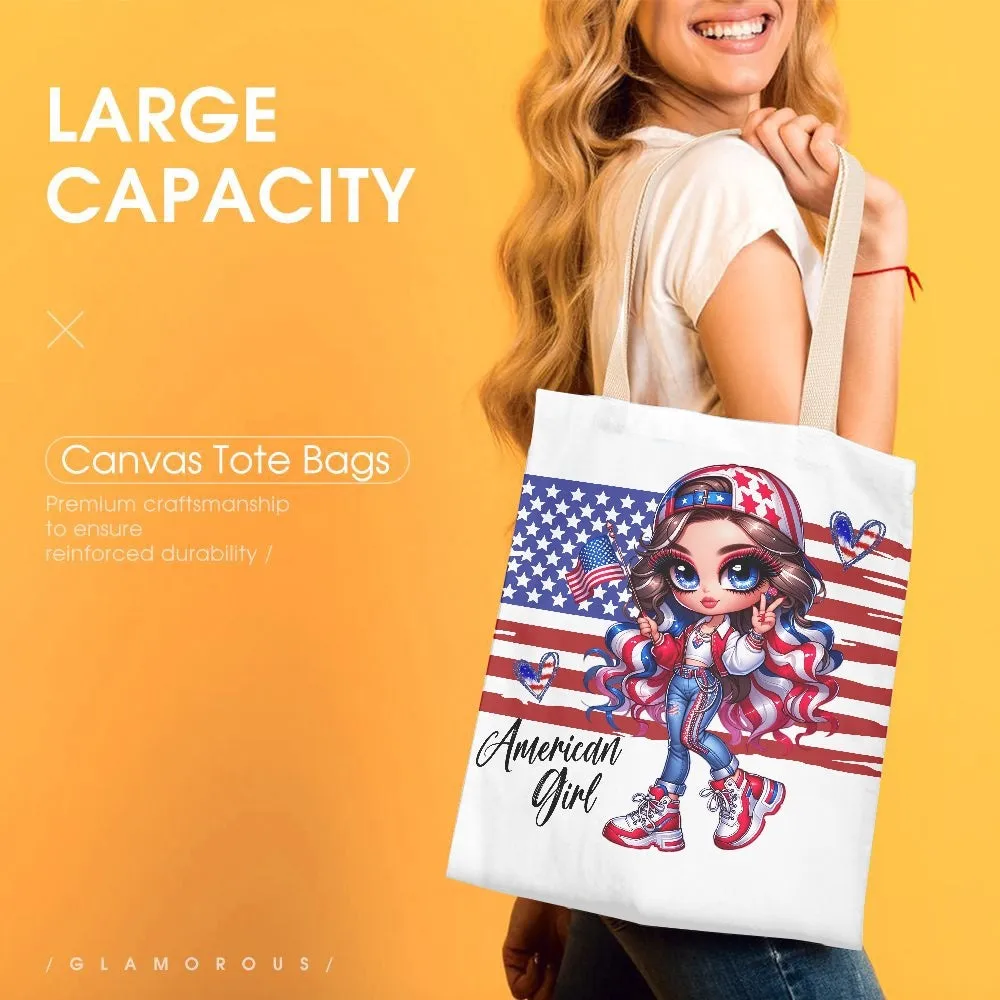 All American Girl Canvas Tote