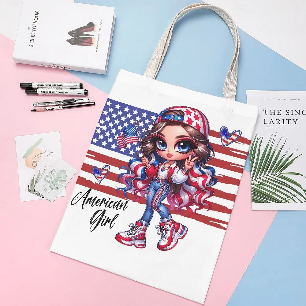 All American Girl Canvas Tote