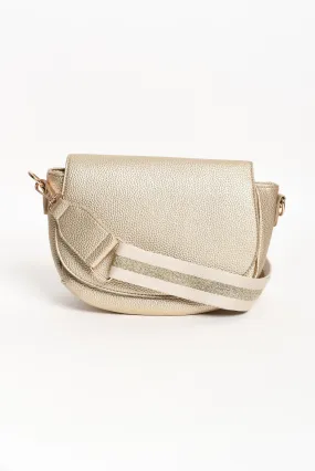 Alle Gold Saddle Crossbody Bag