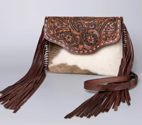 American Darling Cowhide and Tooled Leather Clutch