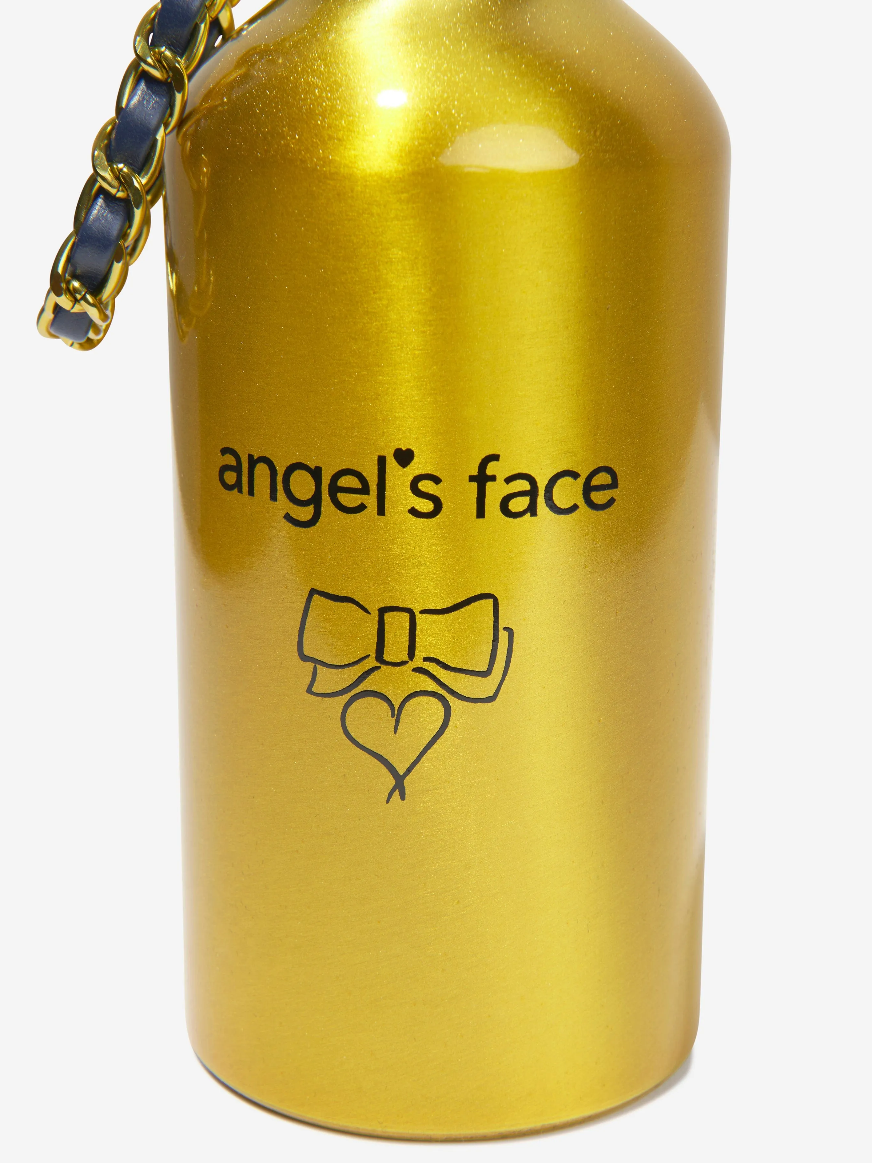 Angels Face Girls Water Bottle With Holder in Navy