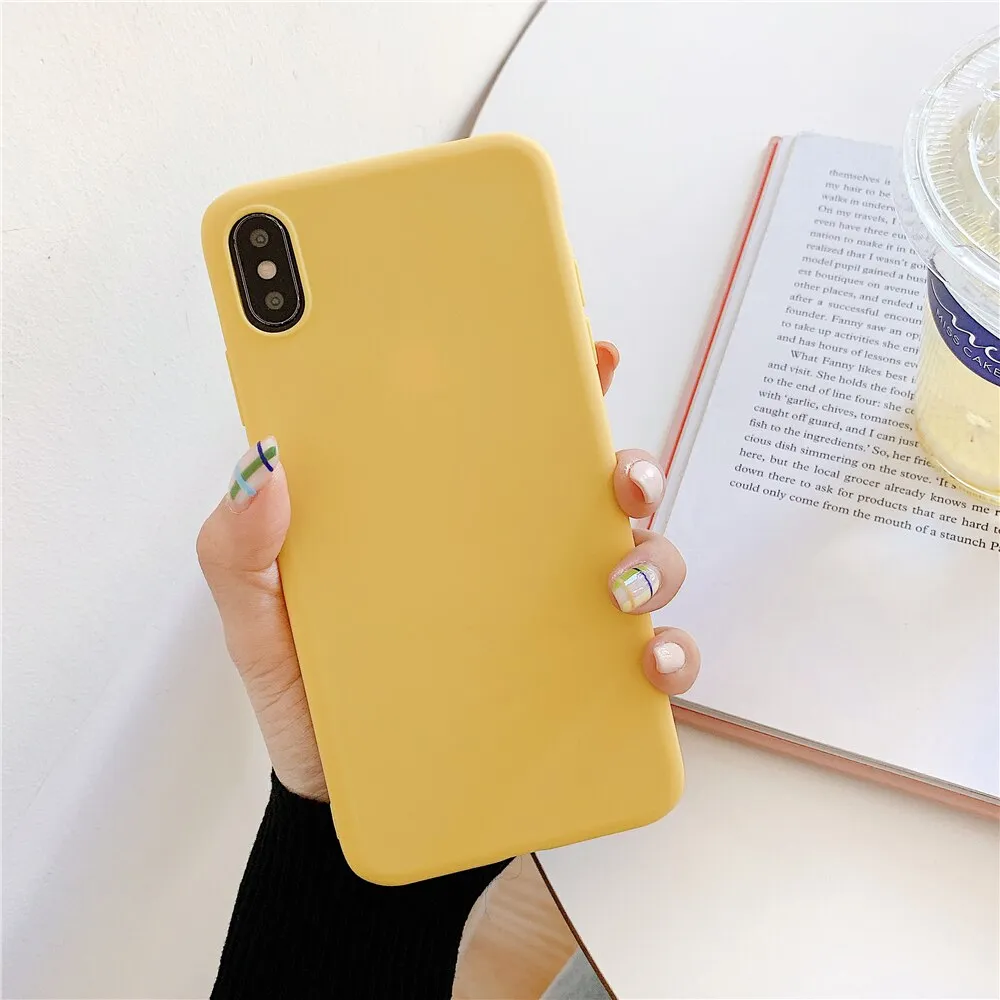 Anymob Yellow iPhone Silicone Case Cover Bag Shell