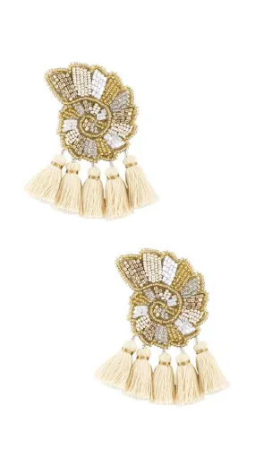 Aranci Shell Earrings - Beach Neutrals | Olivia Dar