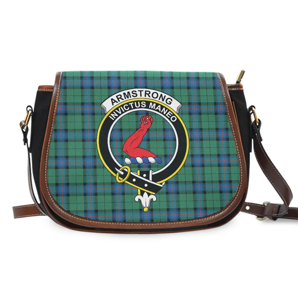 Armstrong Ancient Tartan Saddle Bag with Family Crest