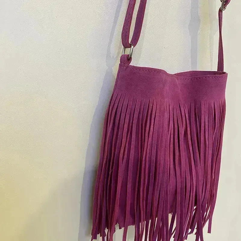 Artistic Tassel fringe Messenger Bag Simple And Popular Shoulder Bag