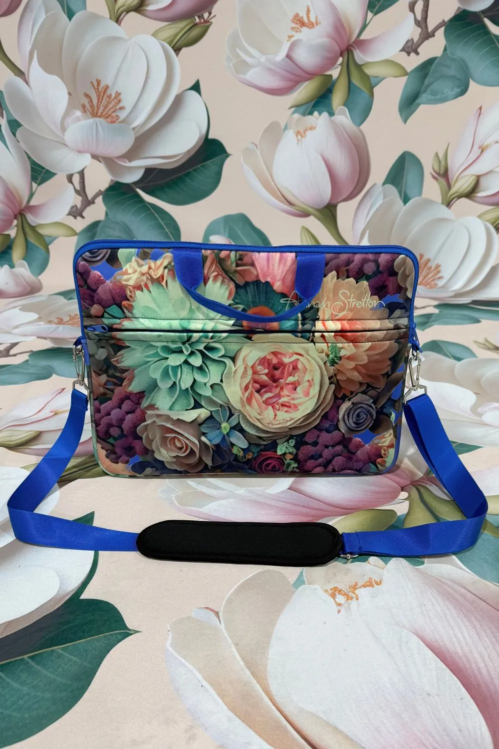 AS Laptop Case - Antique Peonies - 15" - 17"”