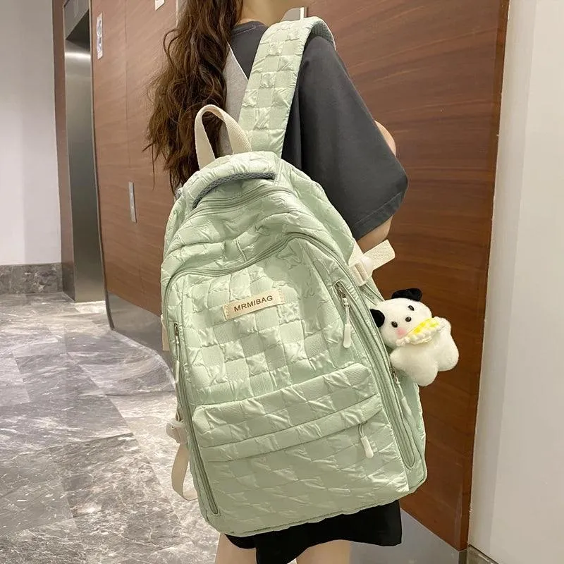 B3046 Women's Cool Backpack - High-Quality Nylon Multi Pocket Laptop Bag