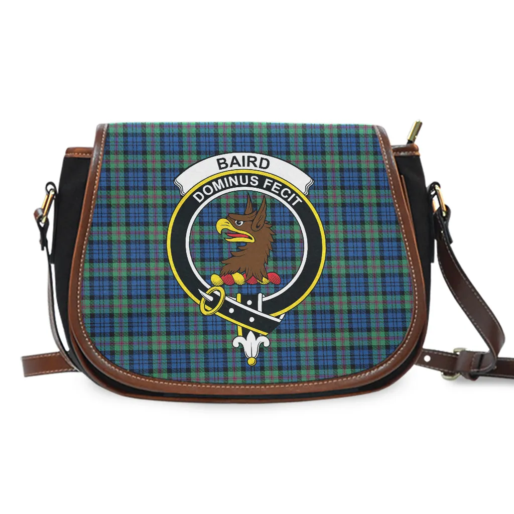 Baird Ancient Tartan Saddle Bag with Family Crest