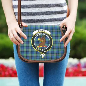 Baird Ancient Tartan Saddle Bag with Family Crest