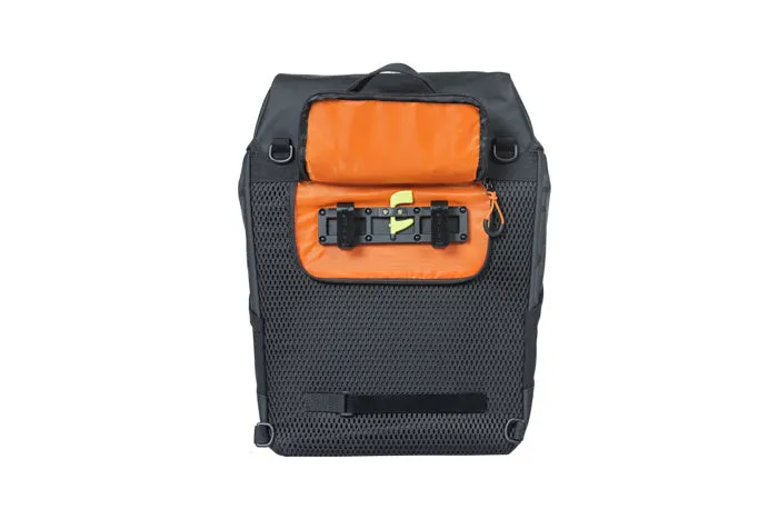 Basil Miles Tarpulin Daypack Bicycle Bag 17L Black Orange