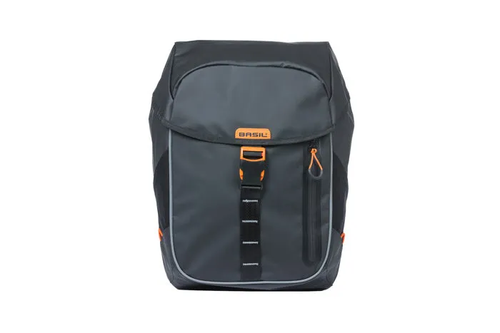 Basil Miles Tarpulin Daypack Bicycle Bag 17L Black Orange