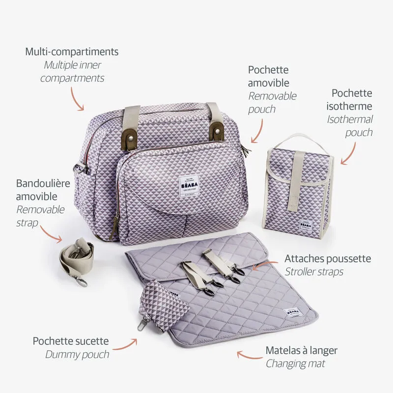 Beaba Geneva II Changing Bag (Playprint Grey)