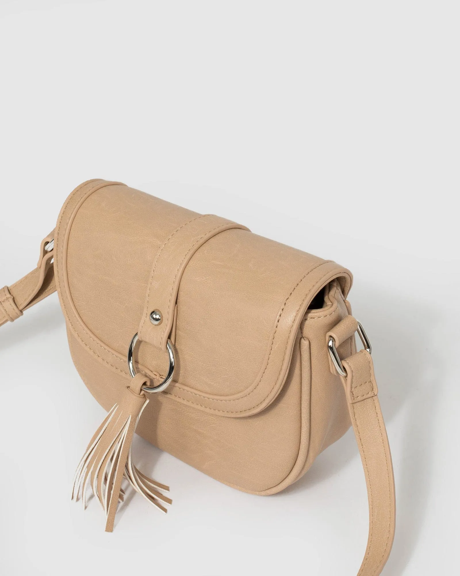 Beige Chrissy Saddle Bag