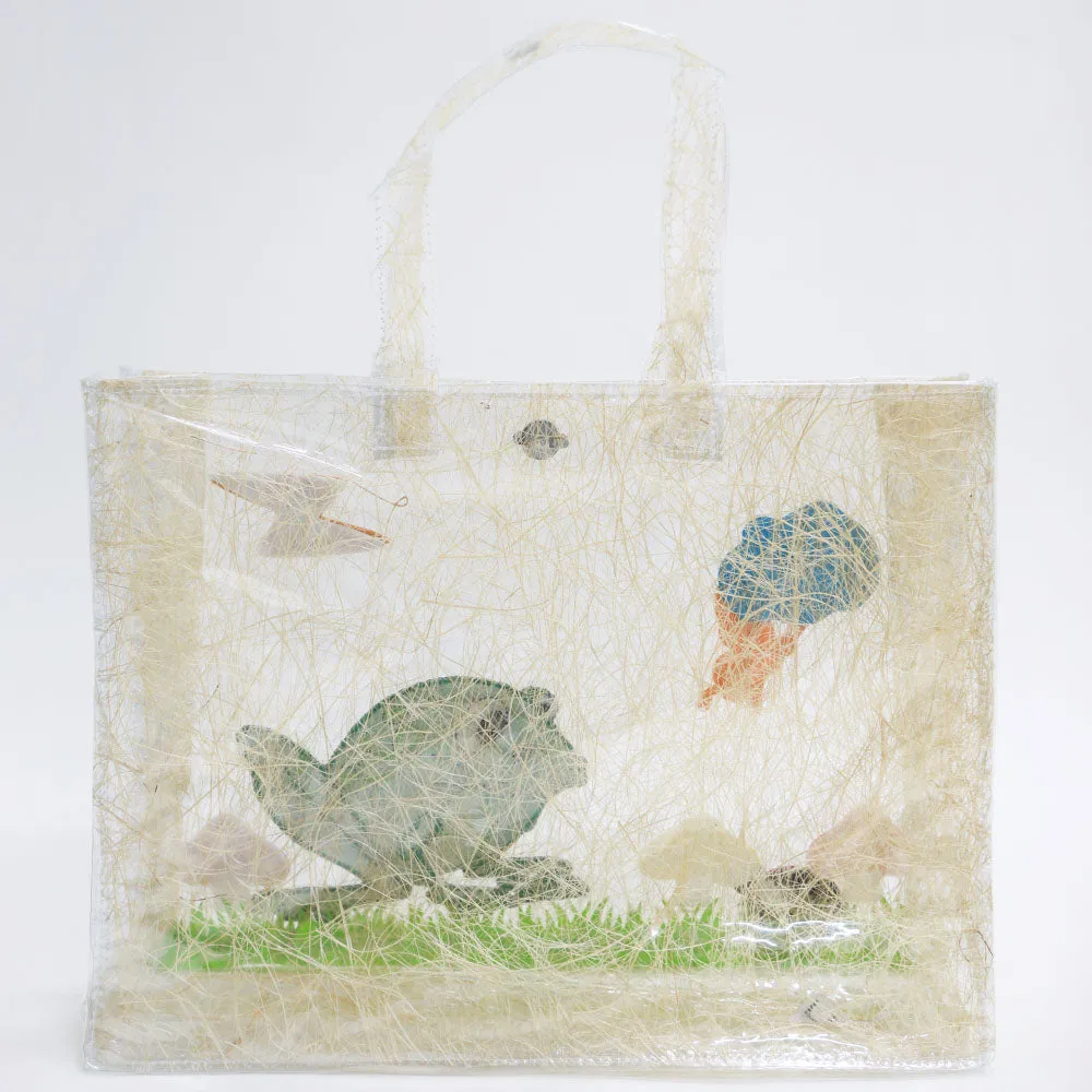 Bird Theme Transparent Plastic Tote Bag