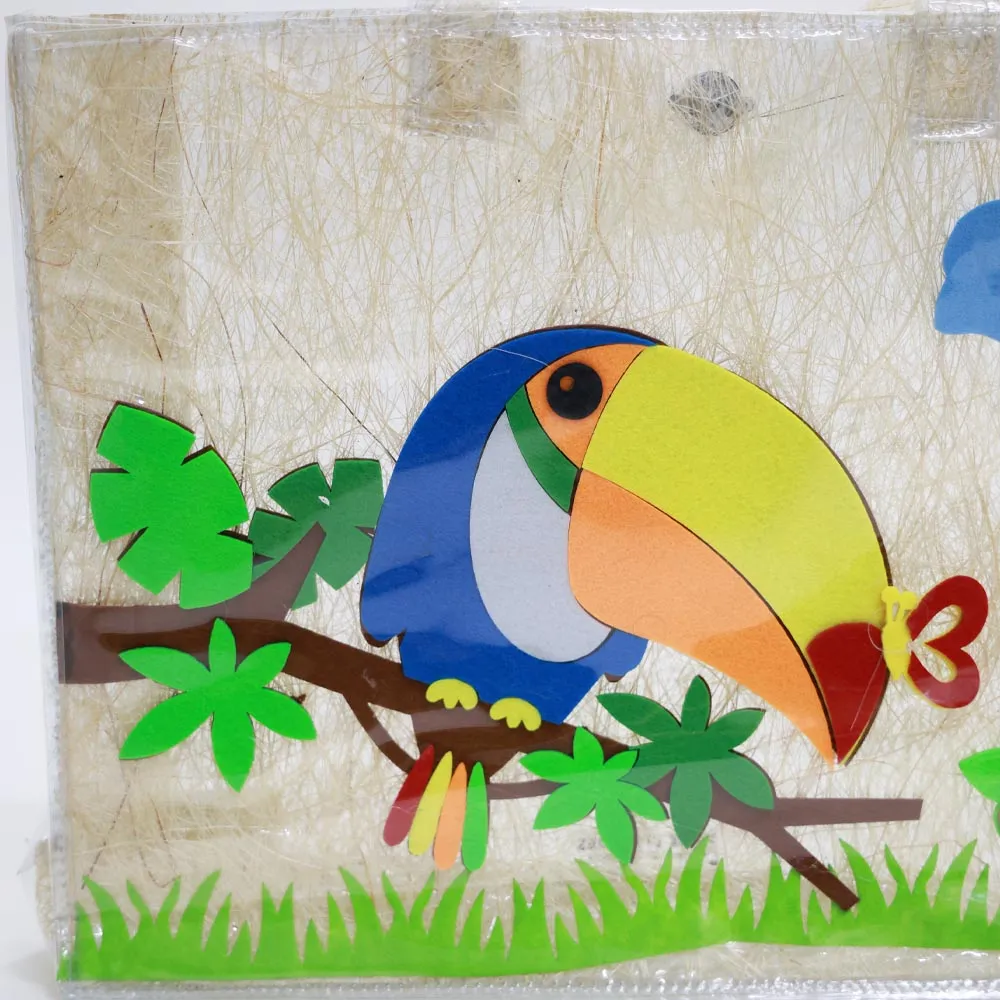 Bird Theme Transparent Plastic Tote Bag