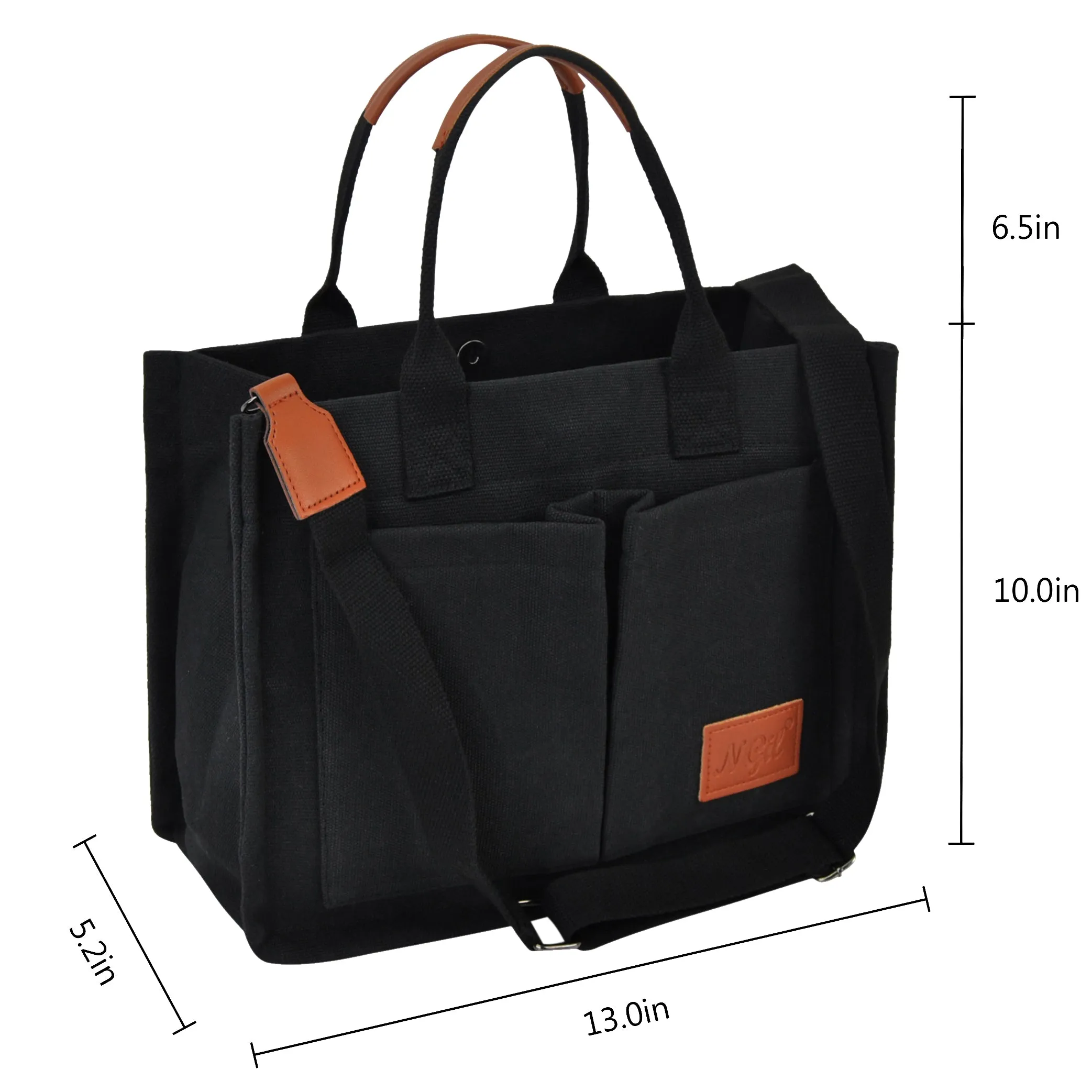 Black NGIL Large Canvas Tote Bag