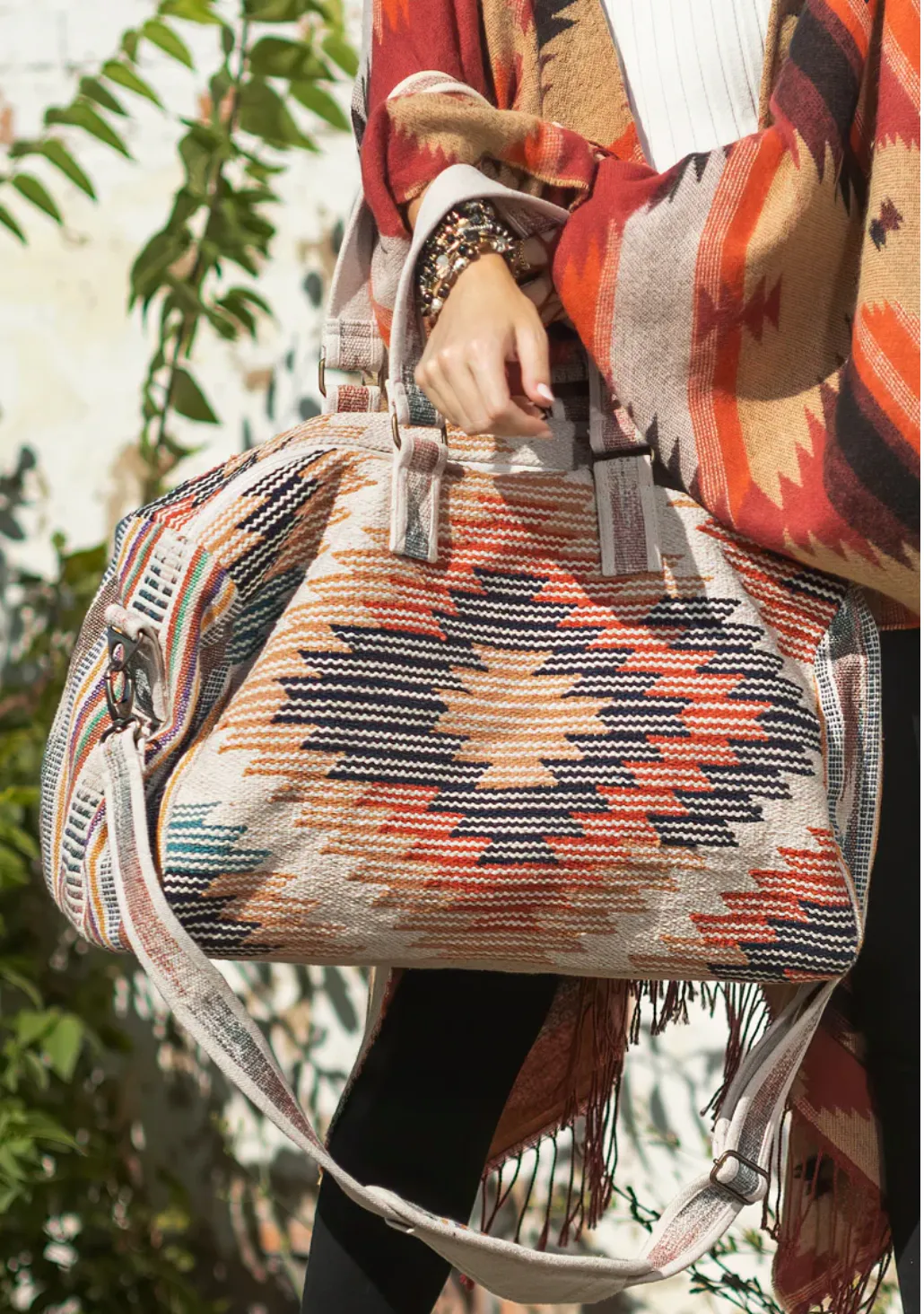 Bohemian Duffle Bag - Desert Rose