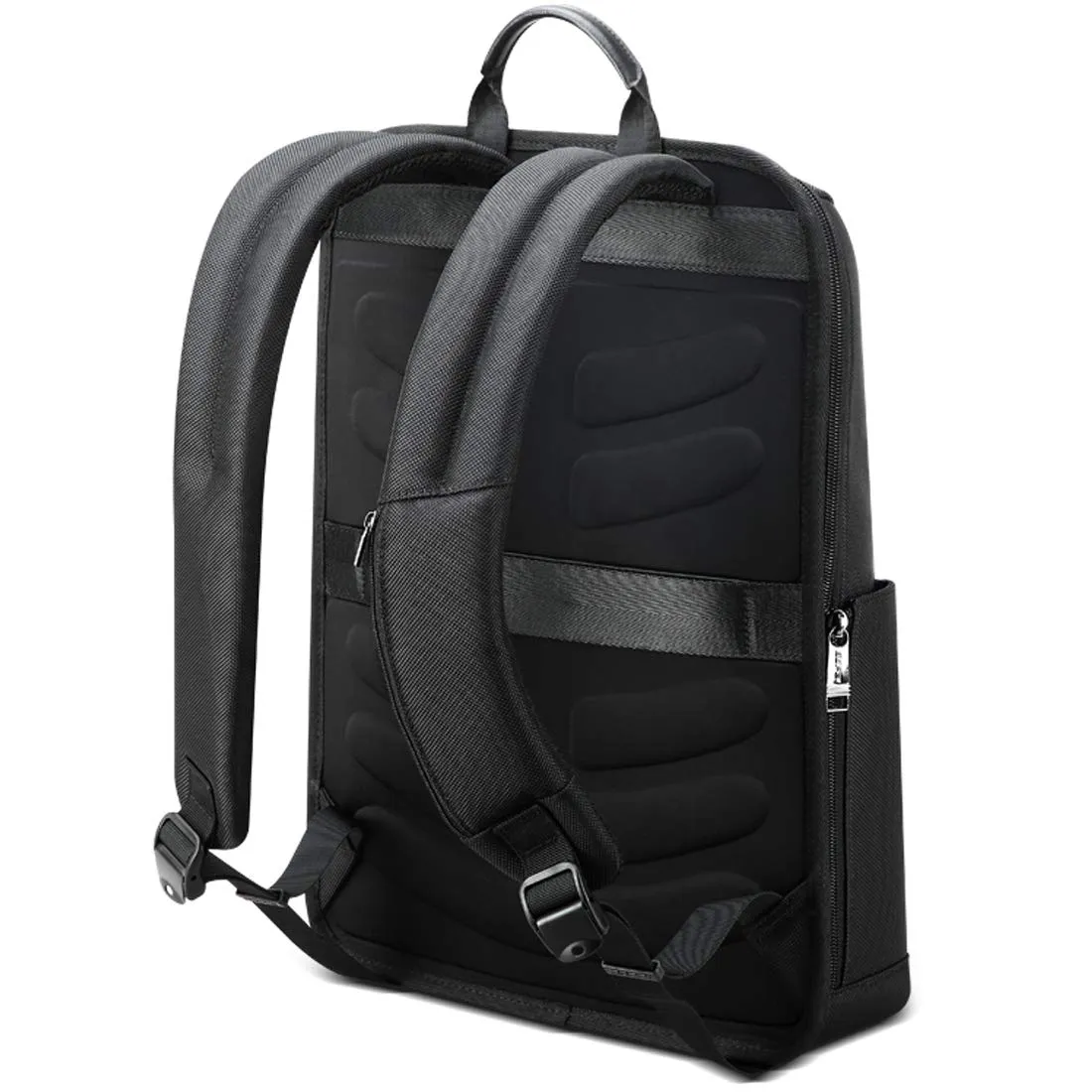 BOPAI Anti Theft Nylon Laptop Backpack with USB Charging Port (Black)