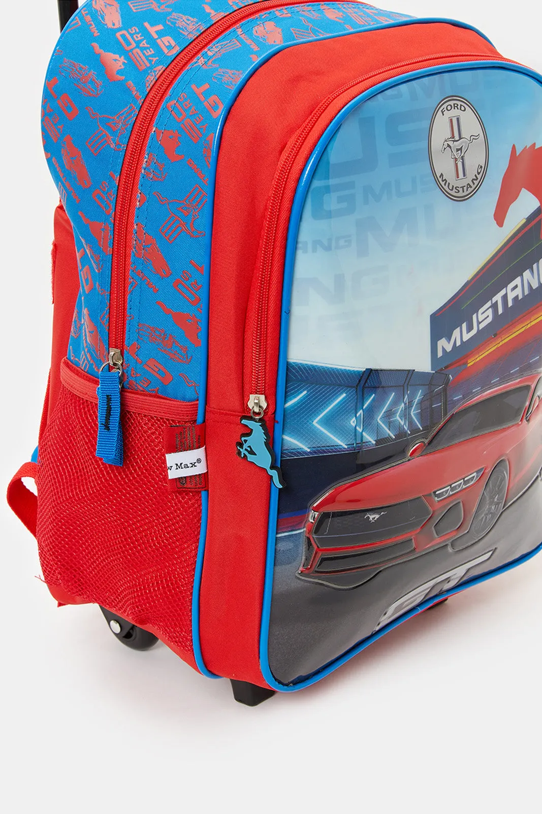 Boys Red Mustang Print Trolley Set (5 Piece)