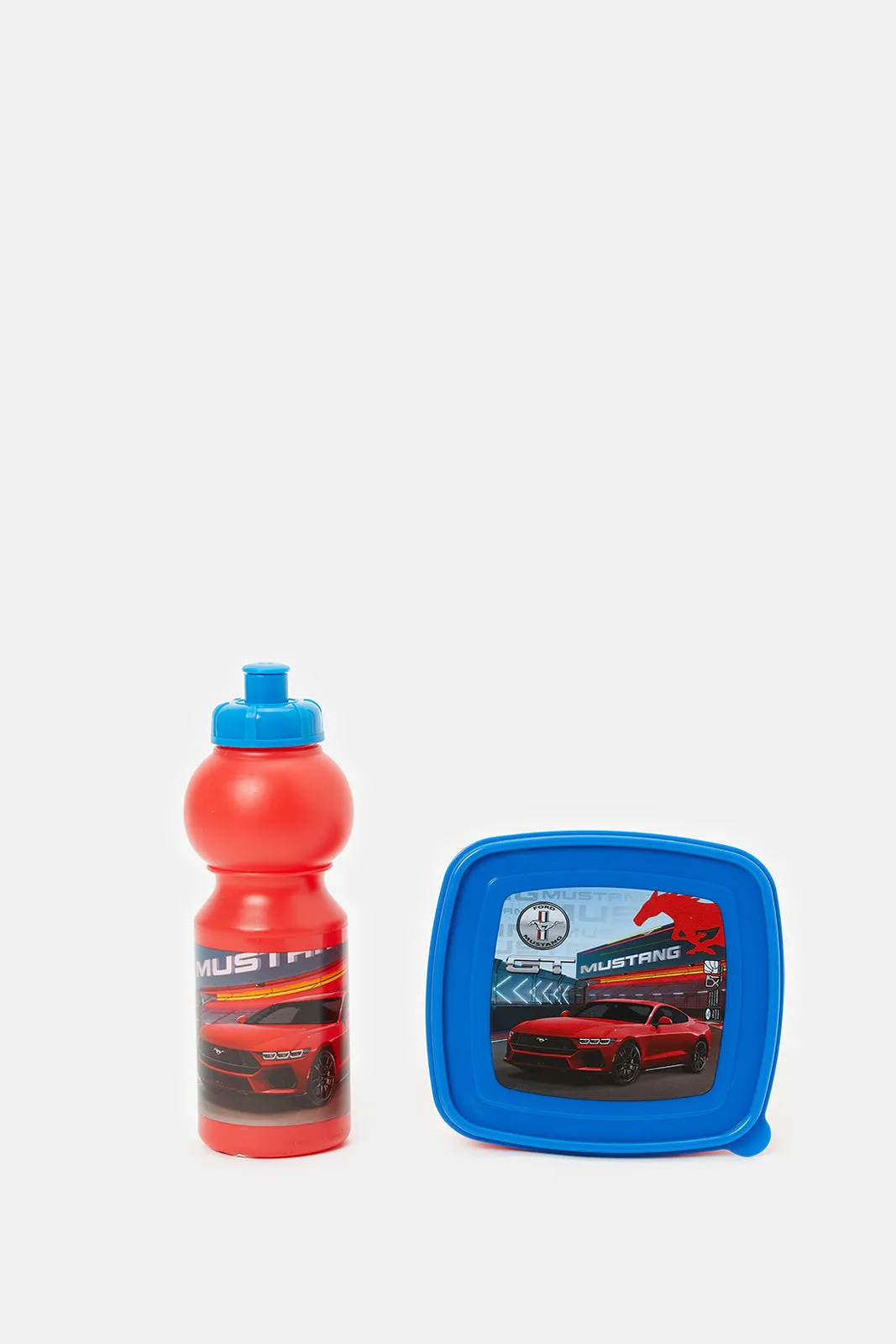 Boys Red Mustang Print Trolley Set (5 Piece)