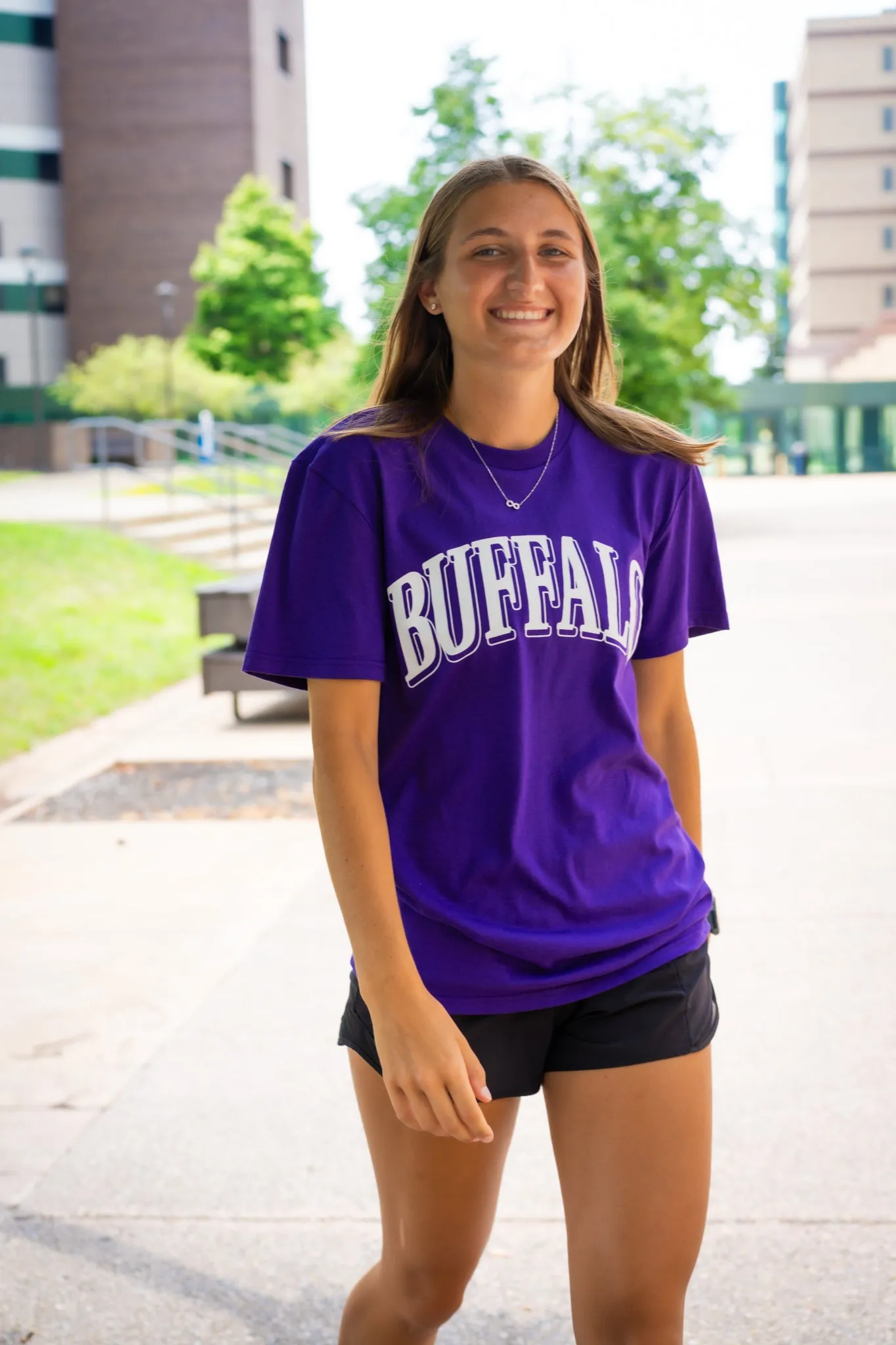 Buffalo Collegiate Style Purple Short Sleeve Shirt