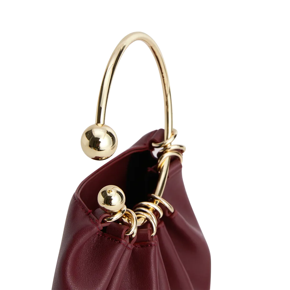 Burgundy Ring Handle Bag (Low Stock)