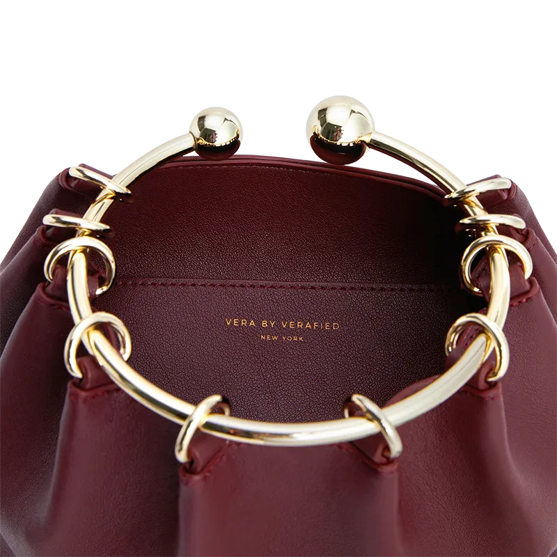 Burgundy Ring Handle Bag (Low Stock)