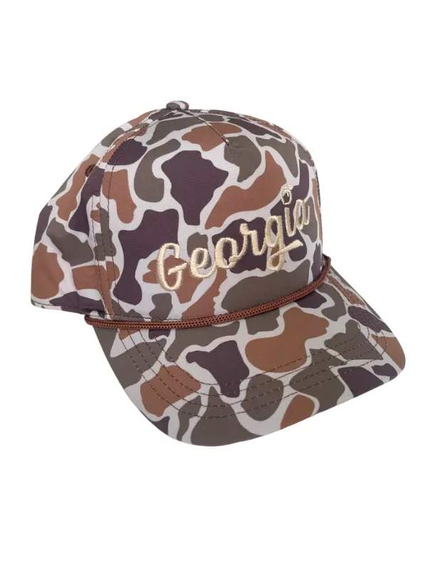 Camo Georgia Rope Hat by Peach State Pride