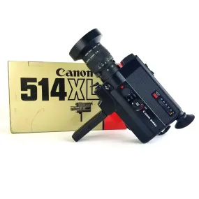 Canon 514XL Super 8 Camera Professionally Serviced With Retail Box & C-8 Wide Attachment