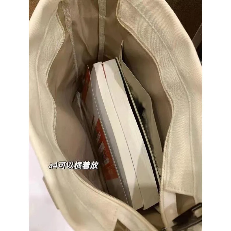 Canvas Bag Female Tote Bag Canvas Bag Large Capacity Commuter Student Book Canvas Bag Small Bag