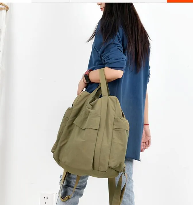 Casual Large Backpack Women Handbag Bag Shoulder Tote Bag Simple Design