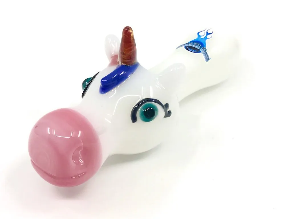 Chameleon Glass Unicorn Pipe