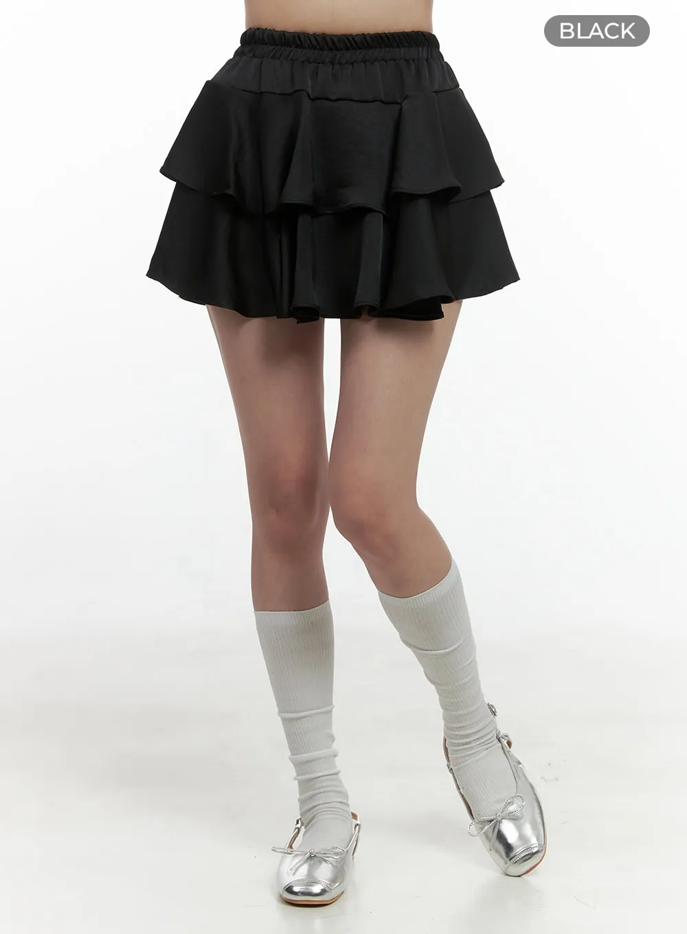 Chic Solid Mini Skirt OS416