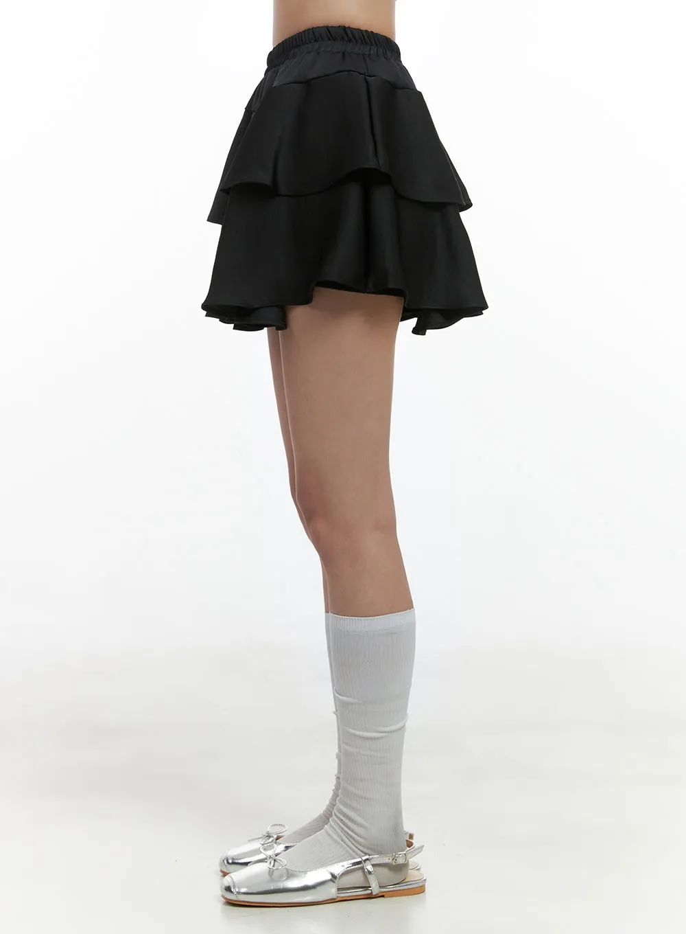 Chic Solid Mini Skirt OS416