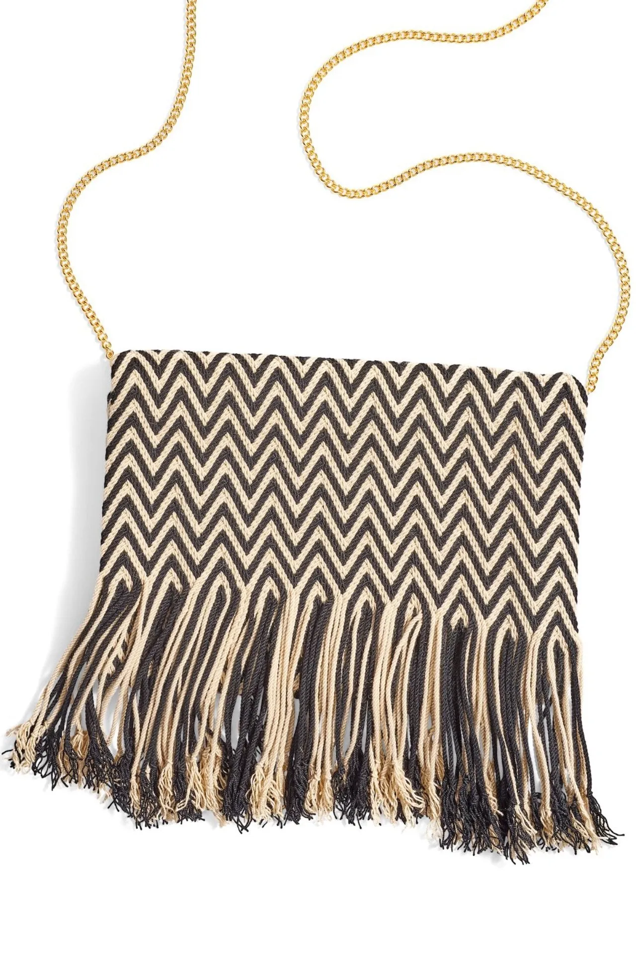 Chila Woven Fringed Bag